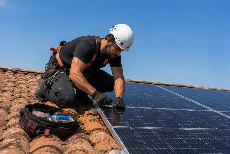 Maintenance et monitoring de panneaux solaires à Saint-Amans-Valtoret